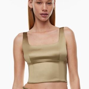 ARITZIA Wilfred Top - Shine Satin Bustier